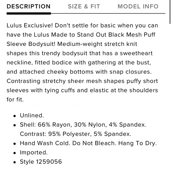 MADE TO STAND OUT BLACK MESH PUFF SLEEVE BODYSUIT - Picture 6 of 7